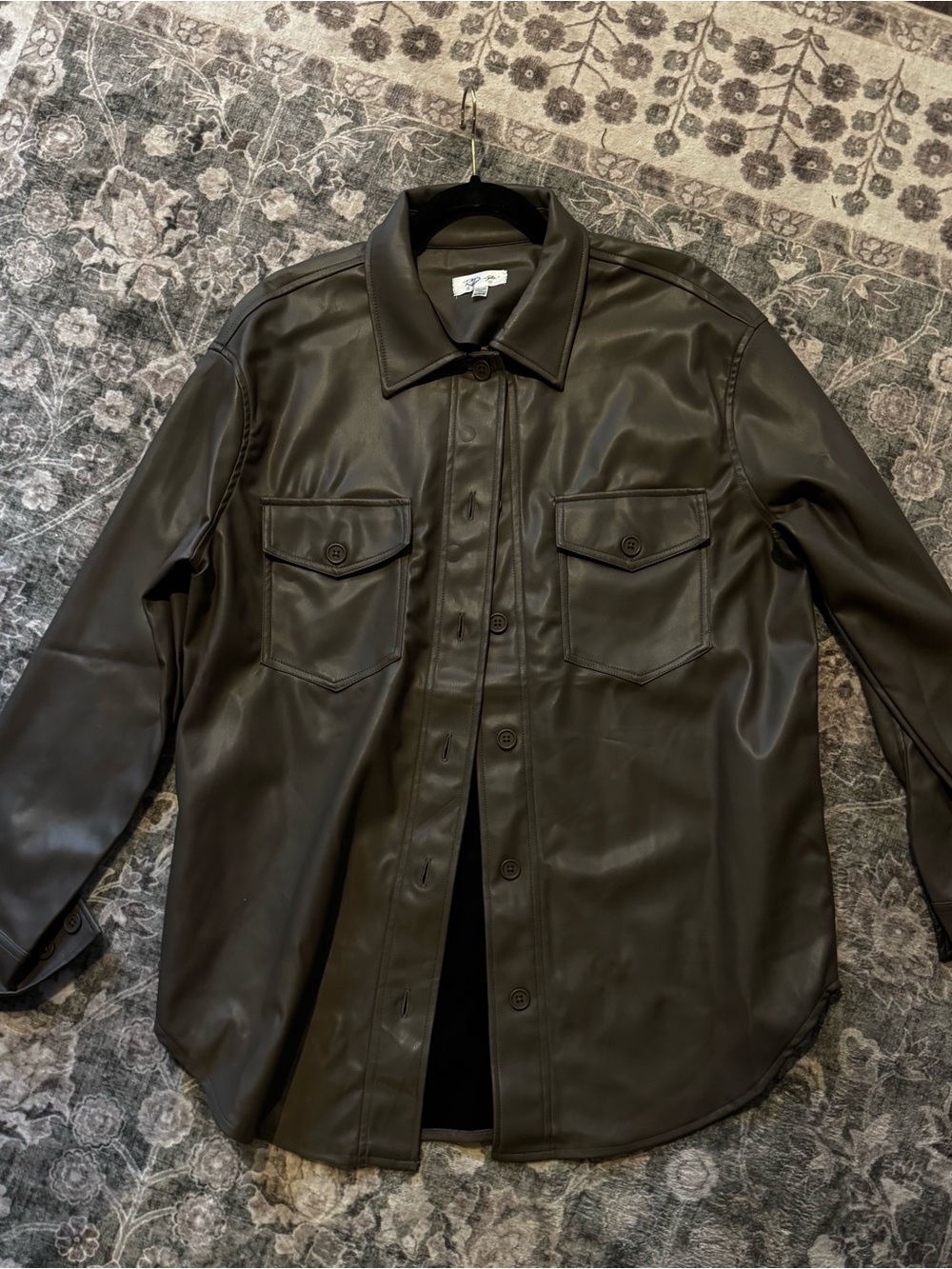 brown leather jacket